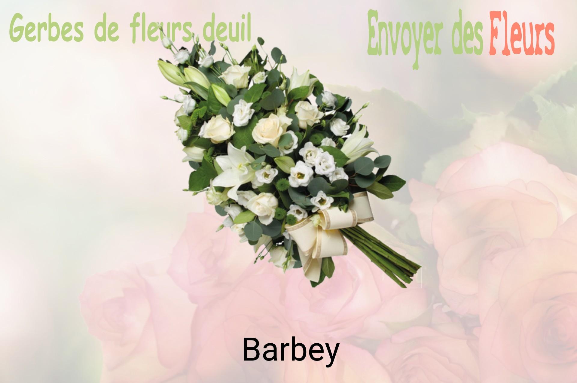 Gerbe de fleurs de deuil livrée à Barbey